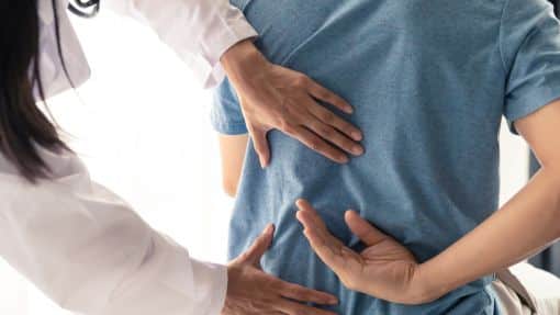 Person getting chiropractic care from car injury for back injury