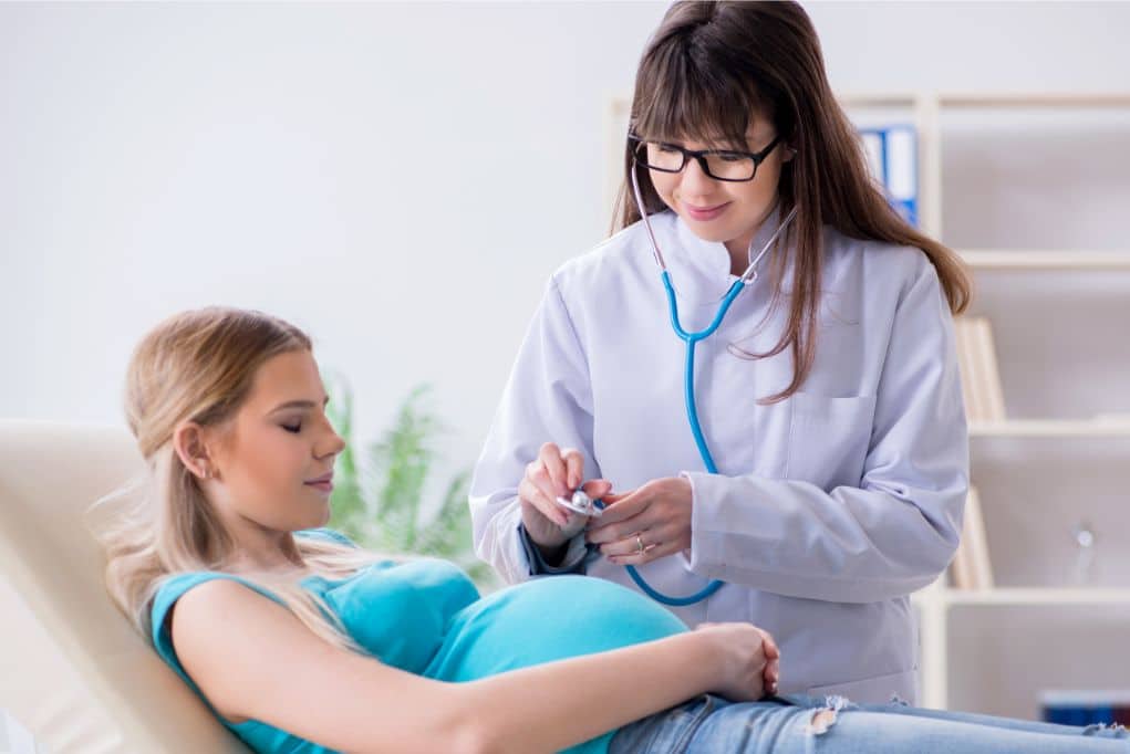 Pregnant Woman getting a checkup